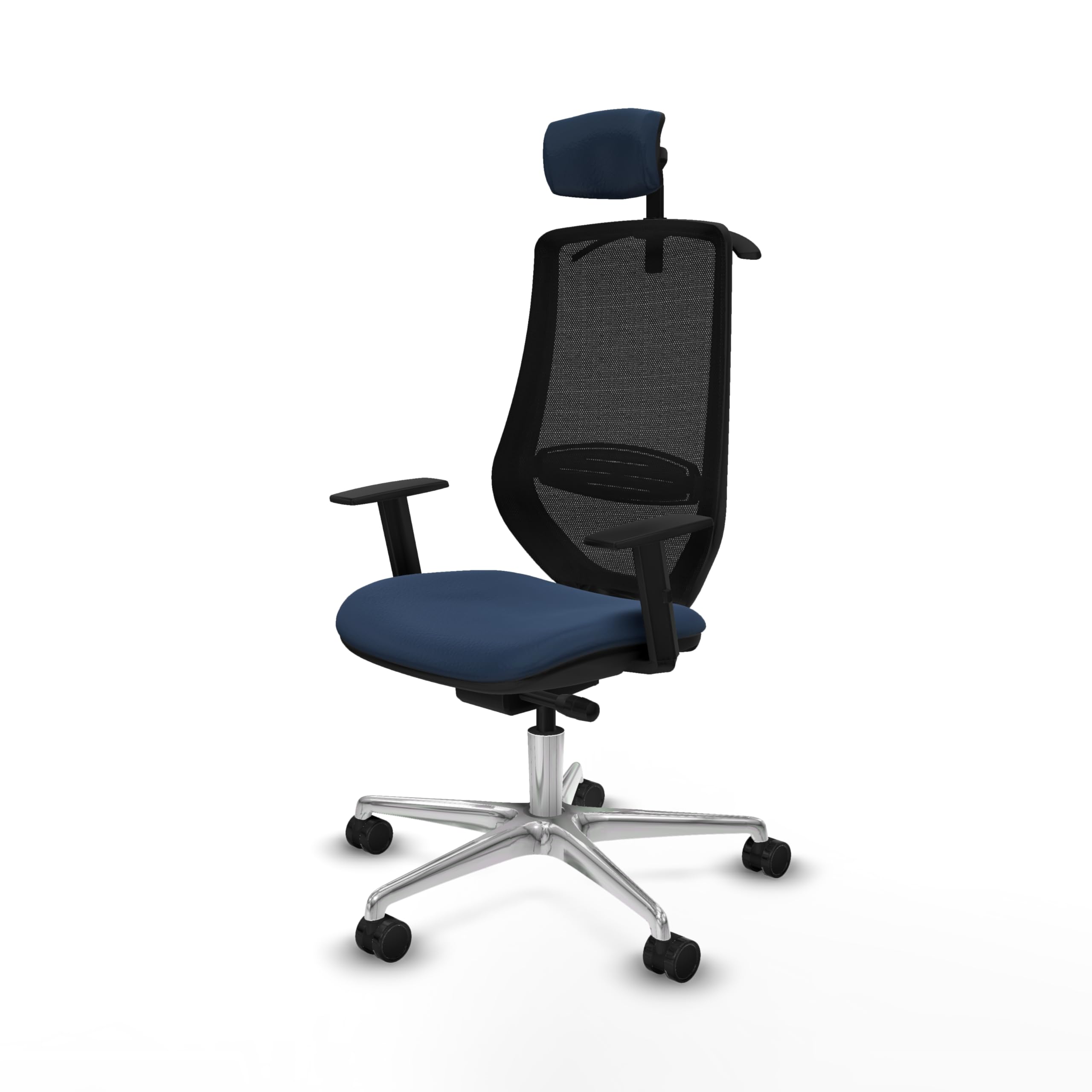 Piqueras y Crespo Mardos: la Mejor Silla de Escritorio Calidad Precio con Respaldo Fijo, cabecero 2D, Apoyo Lumbar 1D, Brazos 1D, Mecanismo Sincro/Traslack, para 24 Horas de Uso y 120 Kg