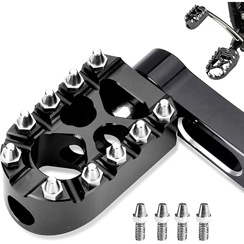 Goldfire Anti-Skid Gear Knurled Motorcycle Shifter Peg Shift Peg 360° Roating MX Chopper Bobber Style For H-D Touring Softail Sportster Dyna (Black)