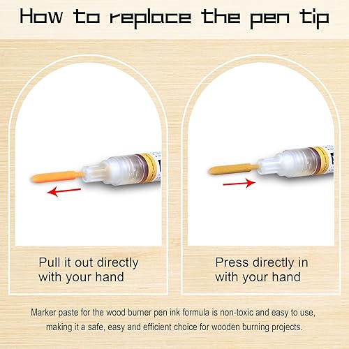 Miniatura 5 de 4 rotuladores de madera para quemar madera, rotulador de madera utilizado para dibujar marcadores de madera, lo que lo convierte en una opción ideal