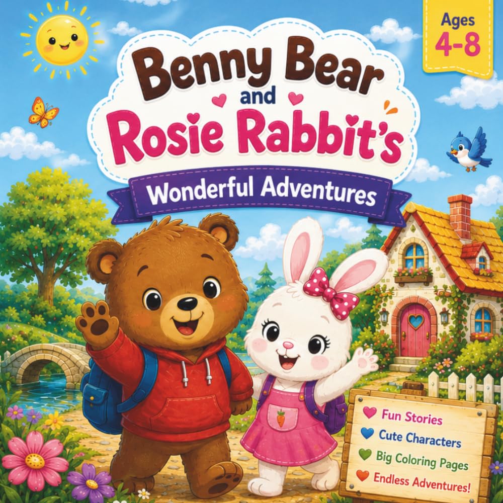 Benny Bear and Rosie Rabbit's Wonderful Adventures: Read the Story, Color the Adventure!