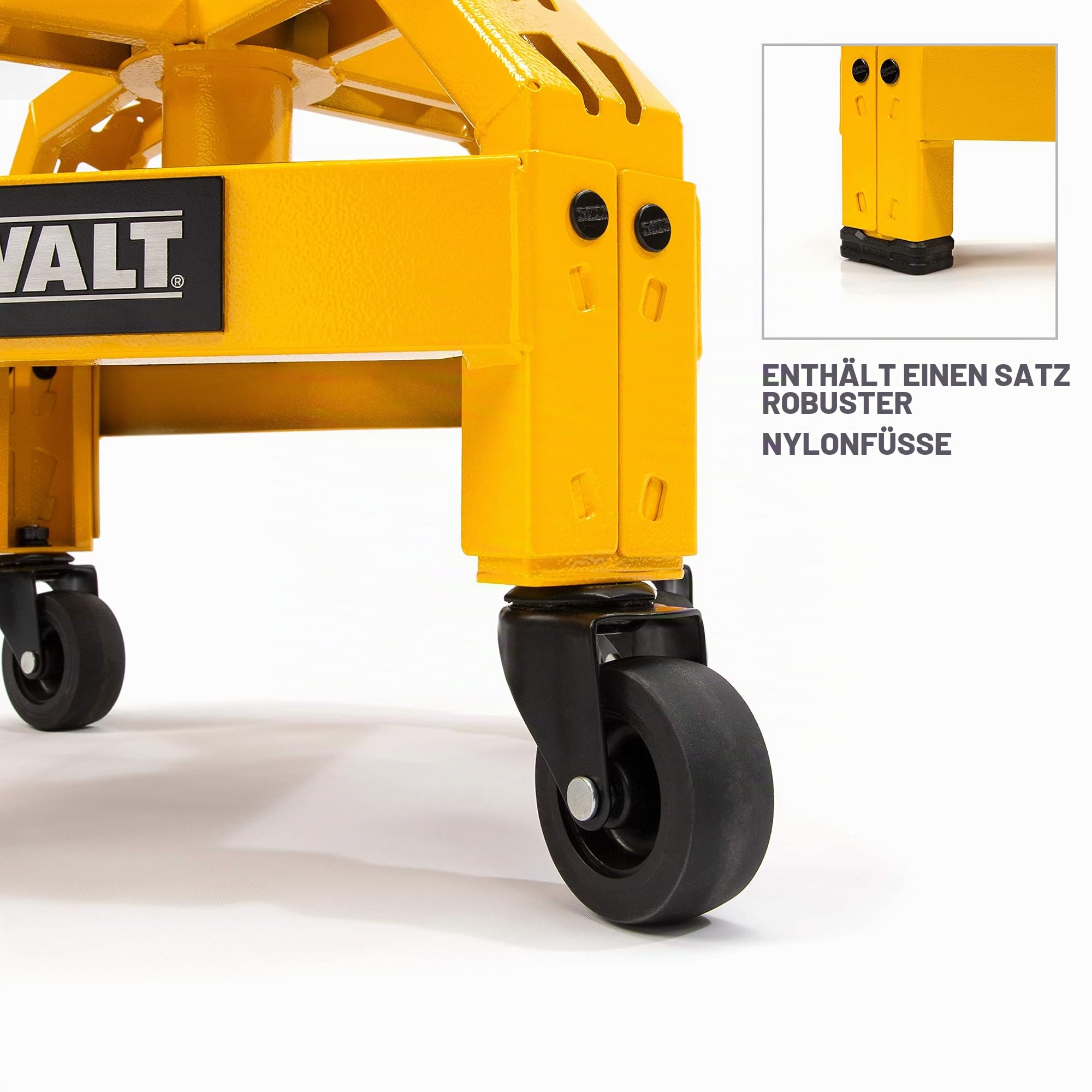 DeWalt DXSTAH025, Werkstattstuhl, Werkstatthocker, Werkstattsitz, Rollhocker, 40x40x25, max. Gewicht 135kg