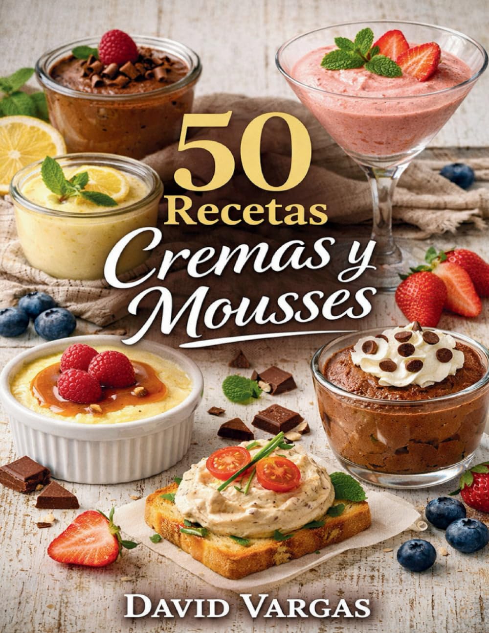 50 Recetas de Cremas y Mousses Caseras Fáciles y Deliciosas: Postres suaves y preparaciones cremosas para disfrutar en casa