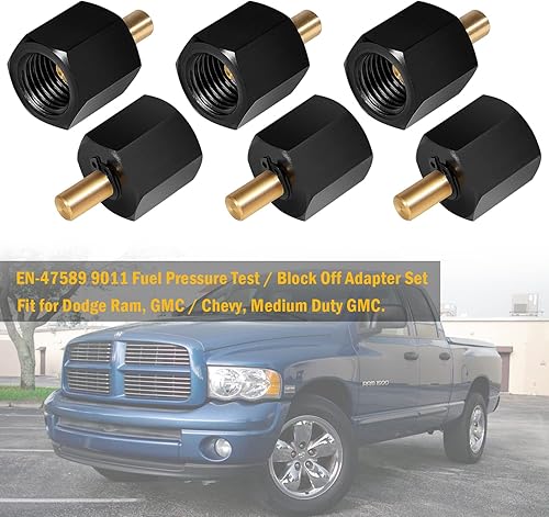 Miniatura 6 de EN-47589 9011 Juego de adaptadores de prueba de presión de combustible/bloqueo para Dodge Ram, GMC/Chevy, GMC de servicio mediano