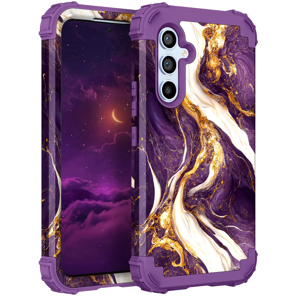 Photo 1 of Hocase for Samsung Galaxy A54 5G Case, Midnight Purple