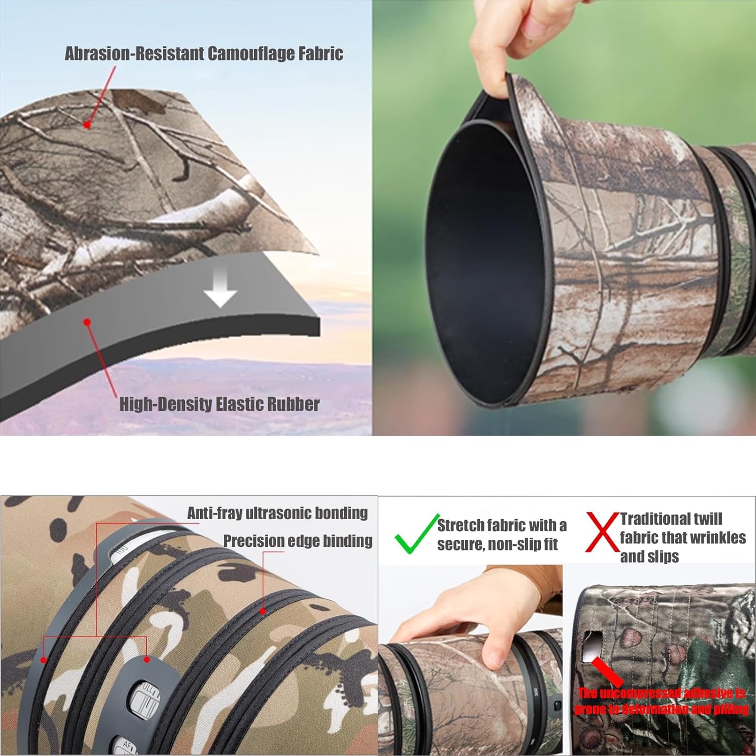 Lens Cover for Canon EF 500mm F/4 L is USM Camouflage Camera Lens Protection Sleeve (Color #MC Camouflage - Waterproof) Rain Cover