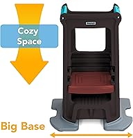 Vista 4 de Simplay3 Taburete Montessori de pie para niños pequeños con base estabilizadora resistente y plataforma ajustable, 20.5 pulgadas de profundidad x 26