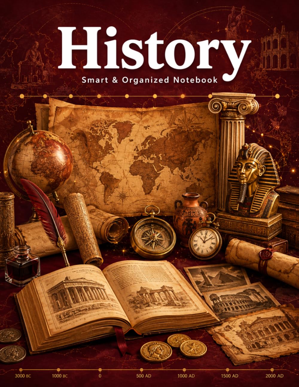 History Notebook: Smart & Organized Notebook for School Students