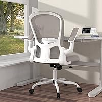 Vista 9 de Silla de oficina ergonómica, cómoda silla giratoria para oficina en casa, silla de escritorio de malla transpirable, silla de computadora de apoyo
