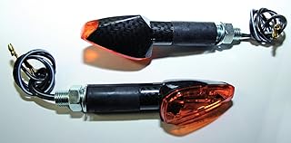 Blinker PEAK, Carbonlook, Glas gelb, lang, Paar