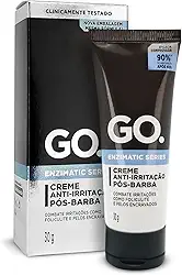 Pós-barba anti-irritação, com enzimas naturais cicatrizantes, peles ultra sensíveis, anti foliculite, pelos encravados, vermelhidão, eficácia comprovada, vegano, Go Man
