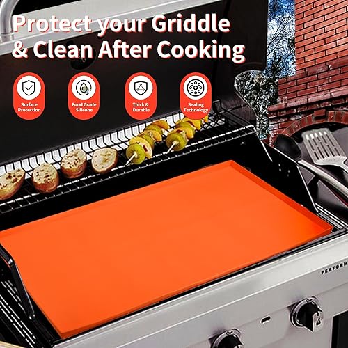 Miniatura 2 de Blackstone Funda de silicona para parrilla, cubierta Blackstone, alfombrilla de silicona de alta calidad para parrilla Blackstone de 36 pulgadas,