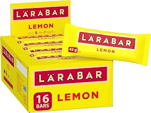 LÄRABAR Lemon, Fruit & Nut Energy Bar, Pack of 16 Bars, Gluten Free, Vegan, Family Pack, Snack Bars, 720 Grams Package