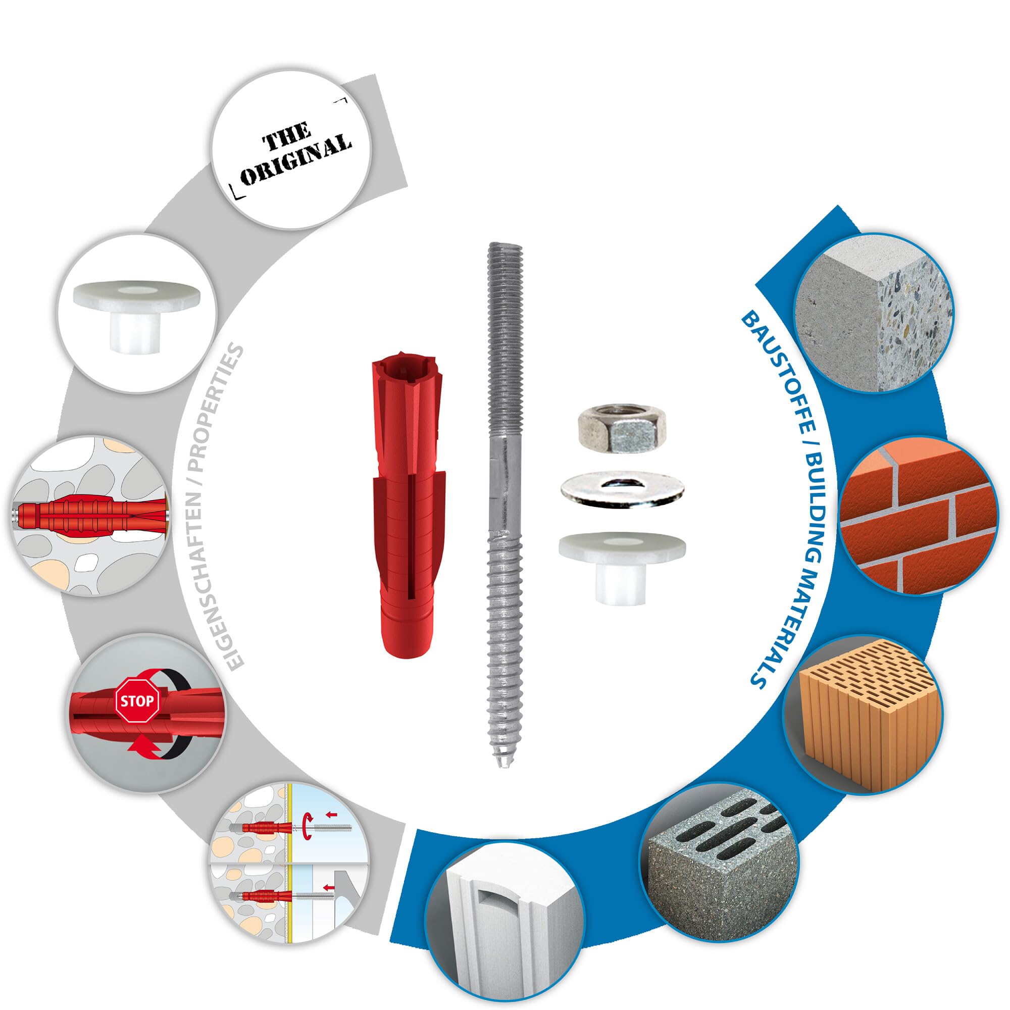TOX 04510103 Kit de instalación de lavabo Oasis en bolsa, Pack de 2