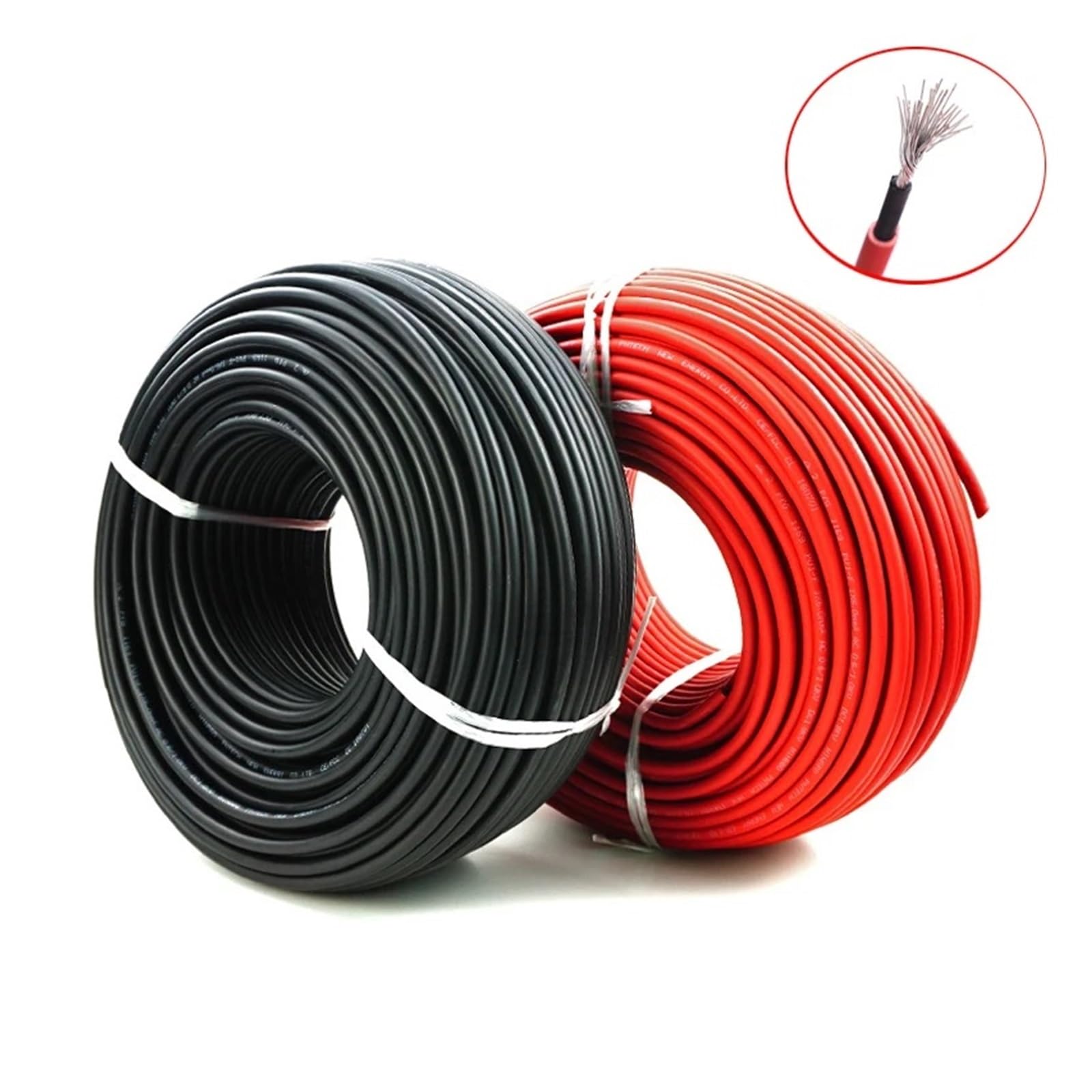 Cavo di prolunga Solare fotovoltaico da 2,5 mm², 4 mm², 6 mm², Cavo di Alimentazione for sistemi solari for Collegamento Pannelli fotovoltaici Rosso o Nero(Red,10M_AWG13-2.5MM2)