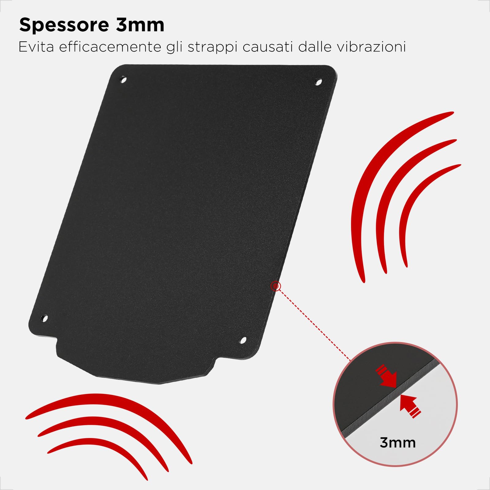 evermotor Porta targhe Moto 200x180mm, Supporto targa in alluminio per portatarga di Motocicletta, con catadiottro Moto omologato Occhi di Gatto posteriori da 125 mm
