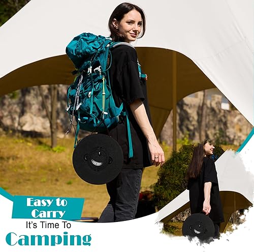 Miniatura 3 de Taburete plegable XXL mejorado 2025 con cojín, capacidad de 1000 libras y 19.7 pulgadas de alto, más ancho y alto, asiento plegable telescópico