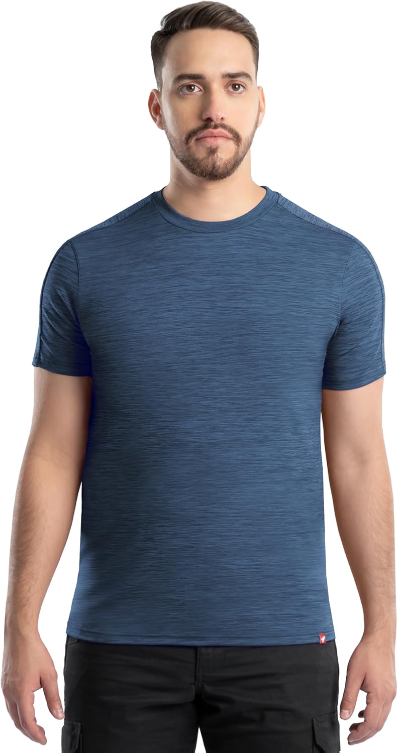 Wrangler Mens Performance Workwear Short Sleeve Crewneck T-Shirt