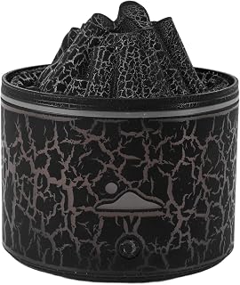Difusor de Volcán, 5v 180ml Relajante Auto Off Atmosphere Therapy Humidificadores de Aceite Esencial para el Dormitorio Humidificador Home Office de Dormitorio Negro Difusores de Perfumado Negro