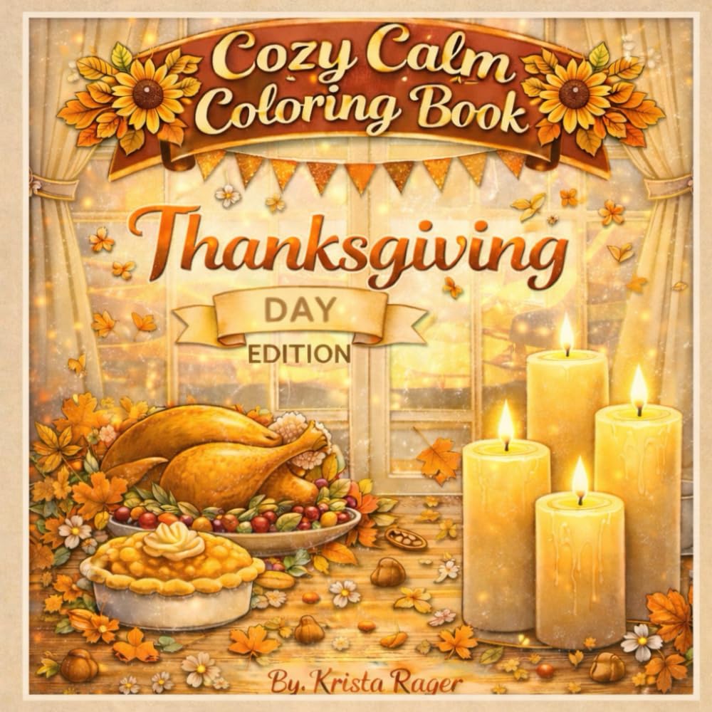 Cozy Calm Coloring Book Thanksgiving Edition