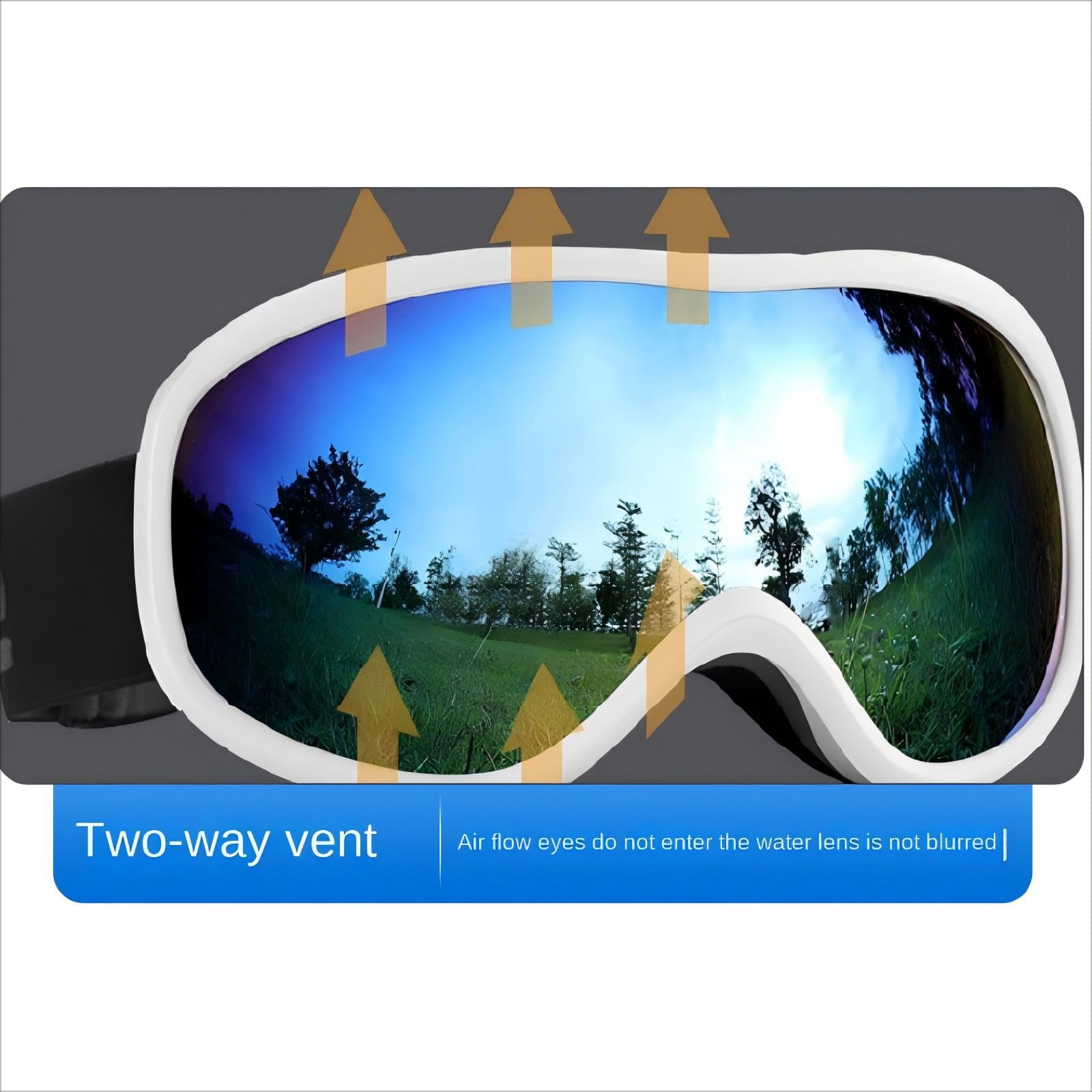 Lunettes de Ski sphériques 2024 Nouvelles Lunettes Double Anti-buée Hommes et Femmes Peuvent Porter Anti-buée, Vent et Protection, Peuvent Porter des Lunettes de Ski myopie