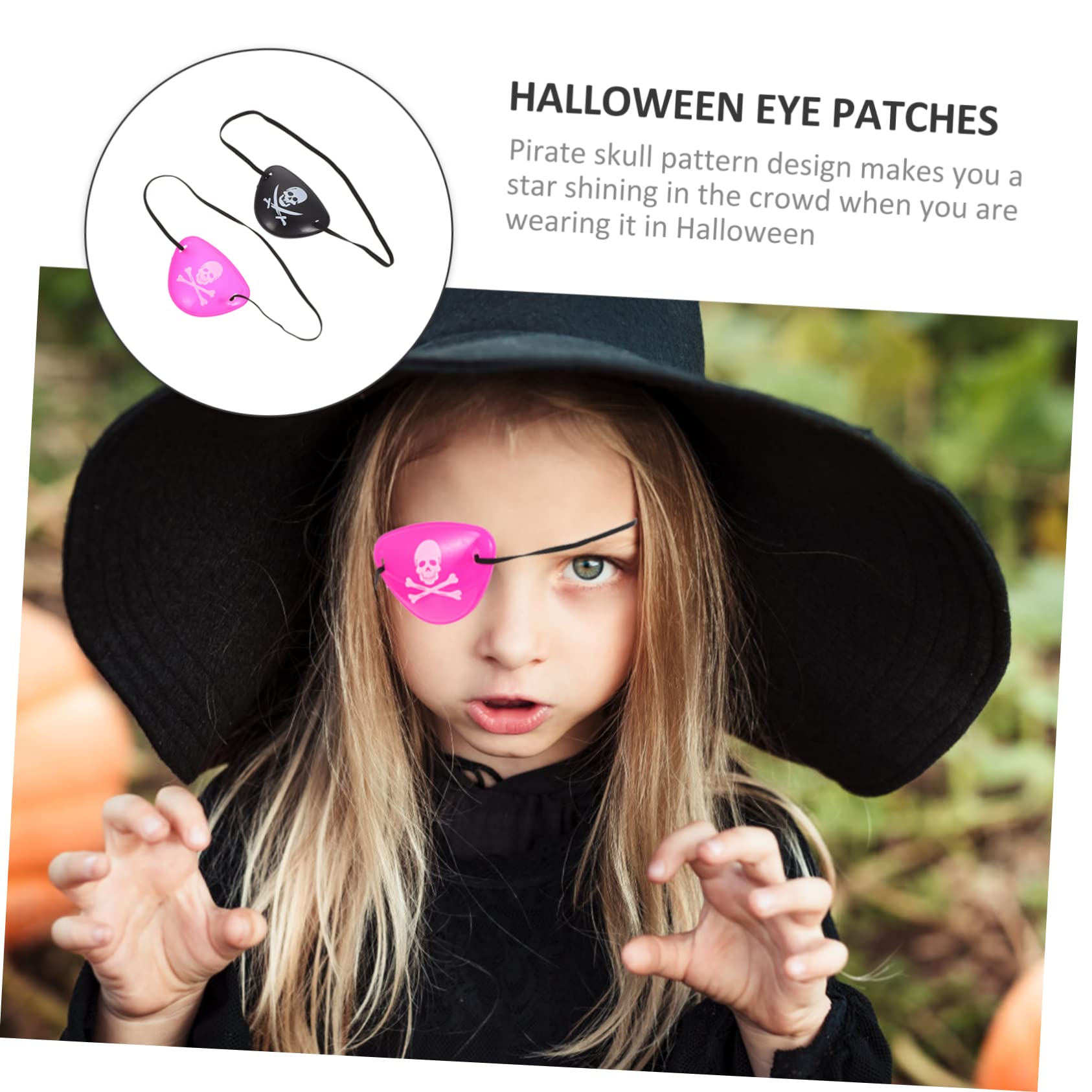 Beavorty 5 Sätze Piraten-augenklappe Kostüme Für Erwachsene Skelett Patch Augenmaske Halloween Augenpflaster -augenklappe Halloween-augenklappen Plastik 20 Stück * 5