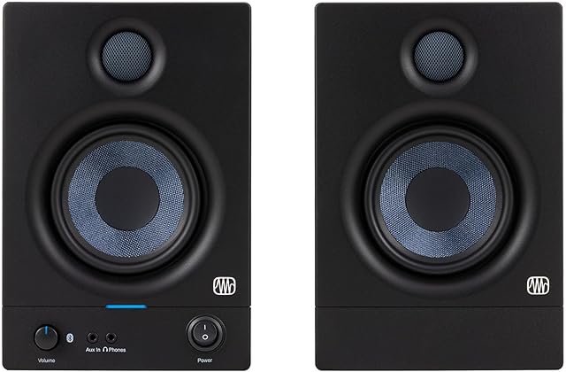 PreSonus Eris 4.5BT Gen 2  4.5-inch Powered Desktop Speakers with Bluetooth for Multimedia, Gaming, Studio-Quality Music Production, 50W Power