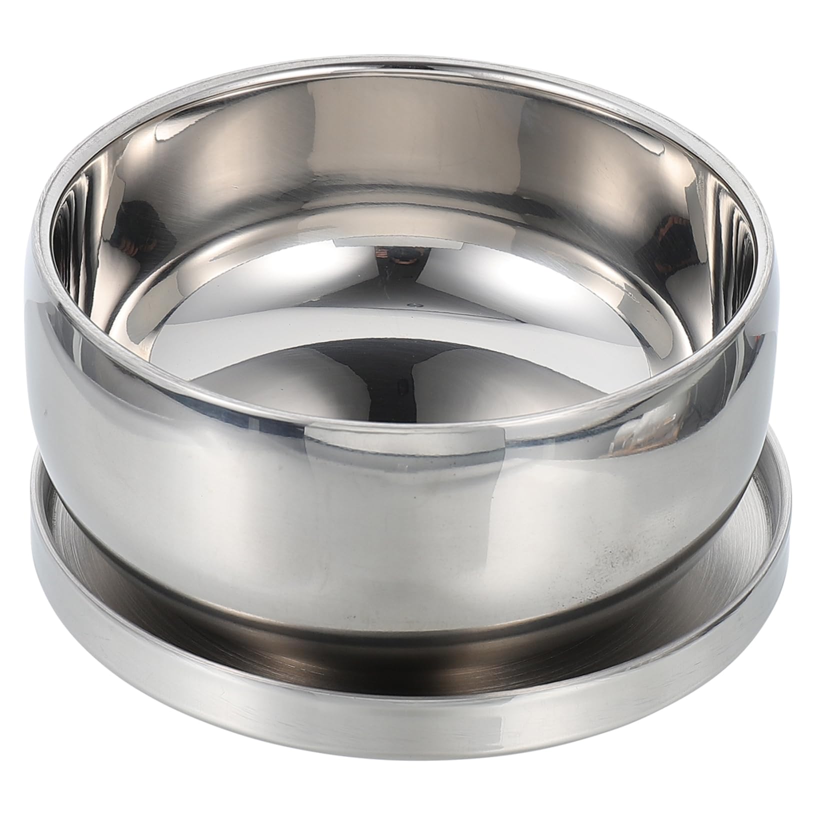 FOYTOKI 1Pc Stainless Steel Shaving Bowl with Lid Durable Foaming Container for Men and Rustproof Practical Shaving Bubble Bowl for Effortless Lathering and Grooming