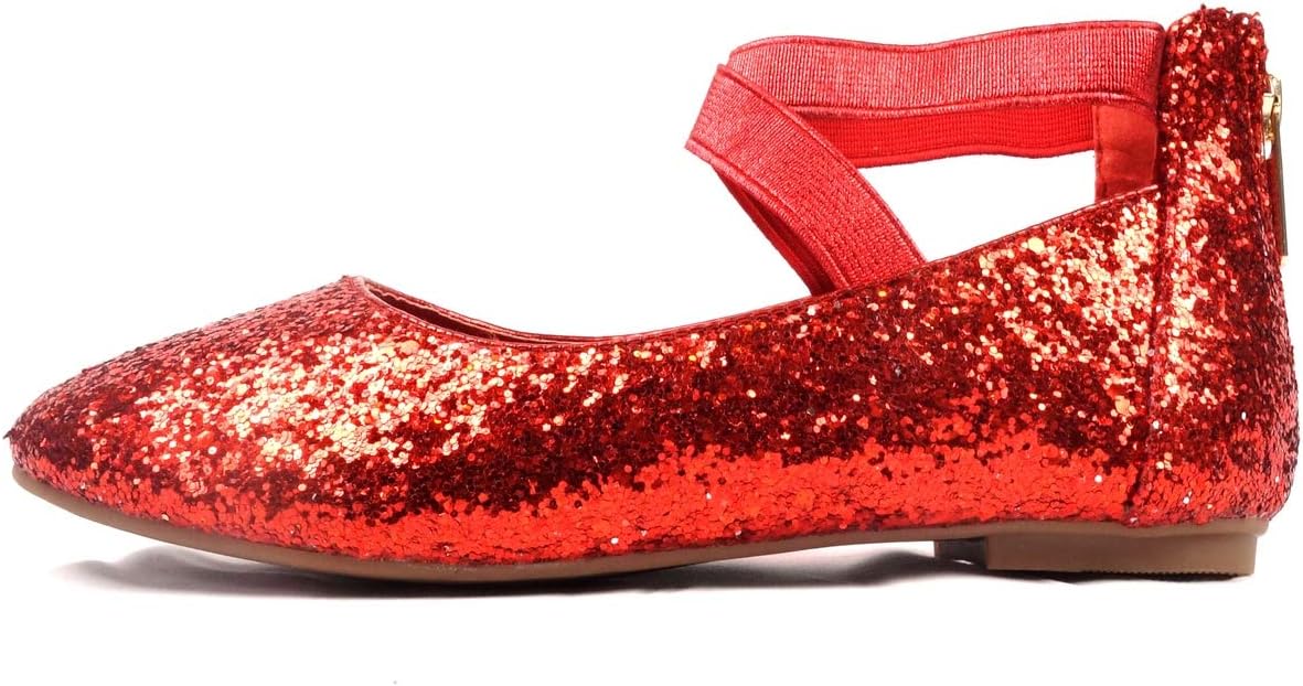 Nova Utopia Toddler Little Girls Dress Ballet Ankle Strap Flat Shoes - Image 2