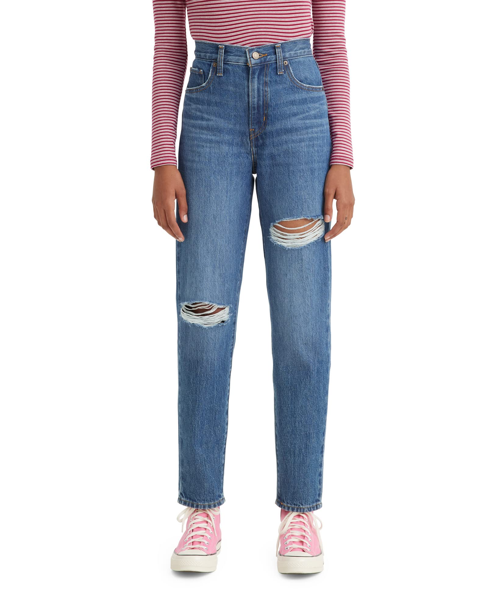 Women's High Waisted Mom Jeans (Also Available in Plus)