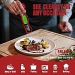 AWLKIM Digital Meat Thermometer 2 Pack Instant Read for BBQ | Waterproof IP67 Backlit Digital Food Probe, 2-3 Sec Instant Read for Grill BBQ Oven Candy Baking - 2 Pack Red