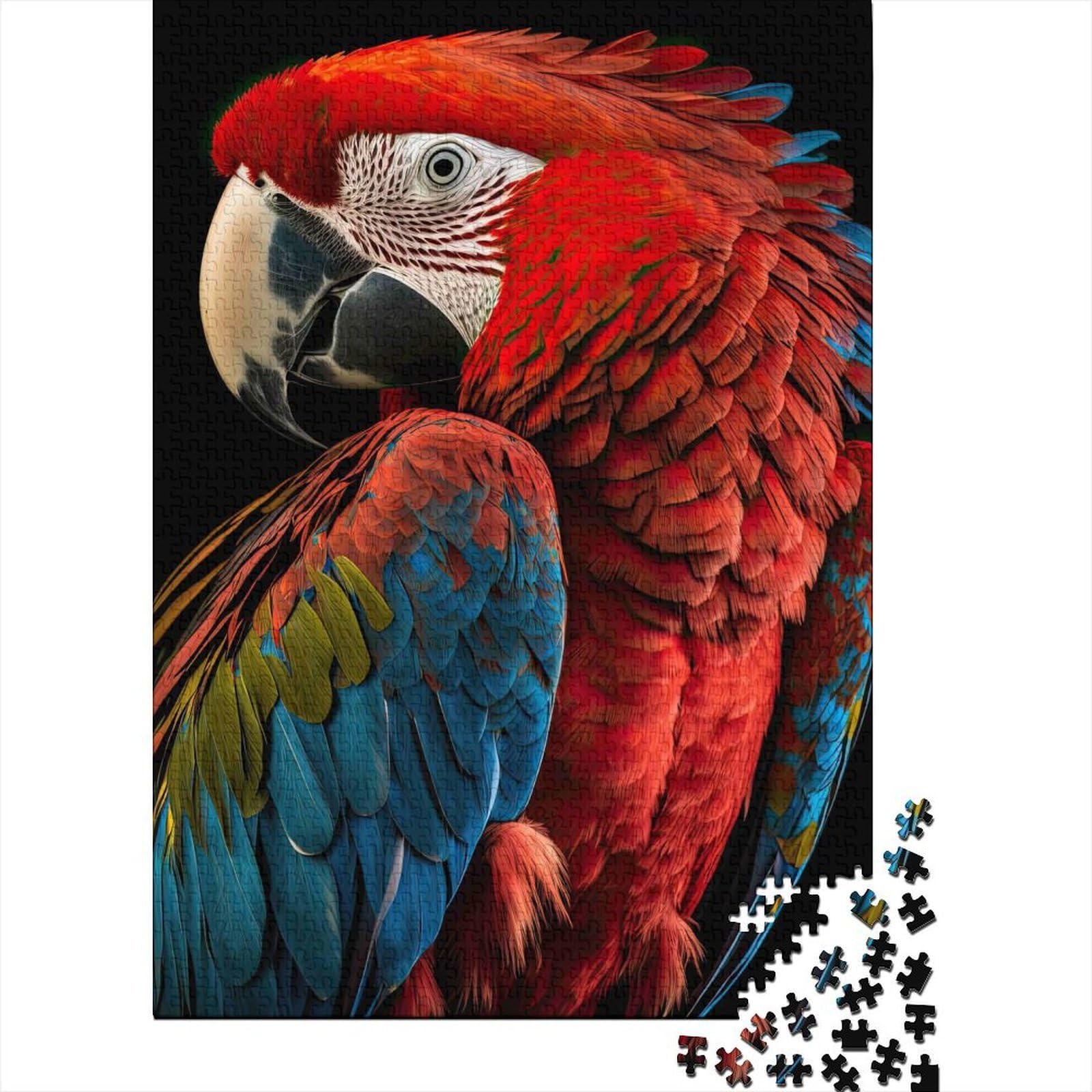 Parrot 1000 Piece Jigsaw Puzzle Game for Adults Colorful Feathers Wall Art Decor