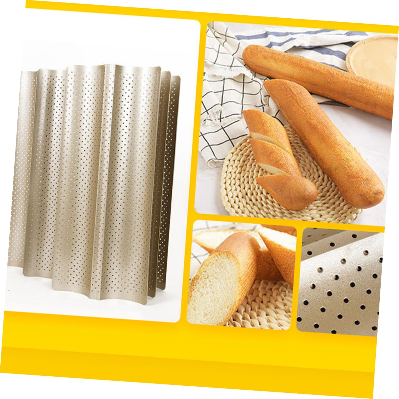 VALICLUD Backform für Brot mit Antihaft-beschichtung und Löchern Hitzebeständig Einfach zu Reinigen für Backofen Geeignet Brotform zum Backen