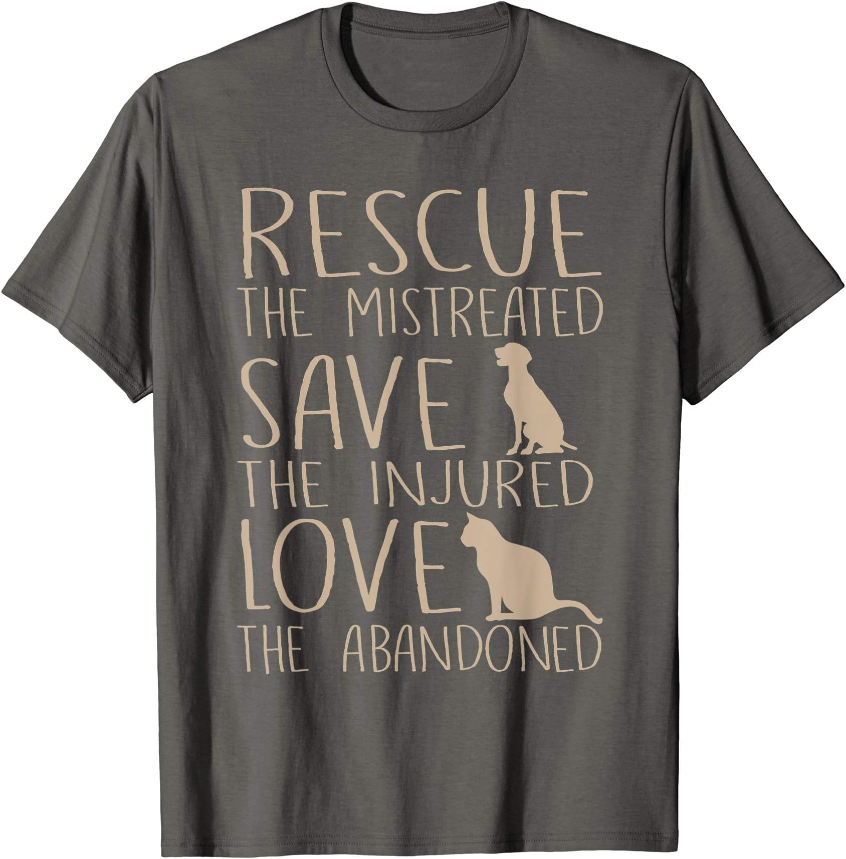 Gentle Paws ApparelRescue Save Love - Cute Animal Rescue Dog Cat Lovers T-ShirtOEKO-TEX STANDARD 100