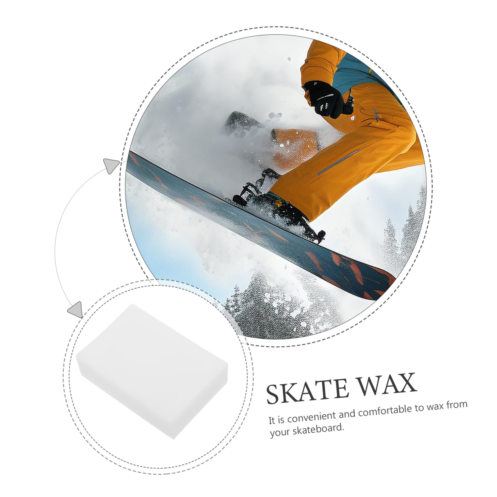 Yardwe Sciolina da Snowboard Cera Sciolina per Sci e Snowboard Sciolina da Sci Invernale Snowboard in Sciolinatura dello Snowboard Alta Montagna Bianca Ruotare Tavola da Sci