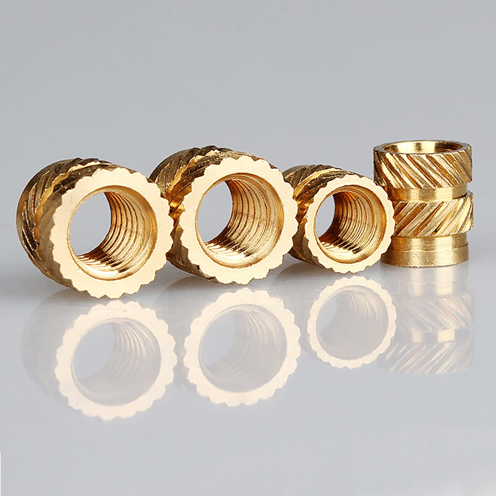 FENGYING 20 Pezzi Inserto Filettato M4, Boccola Filettata in Ottone Zigrinato, per Stampante 3D