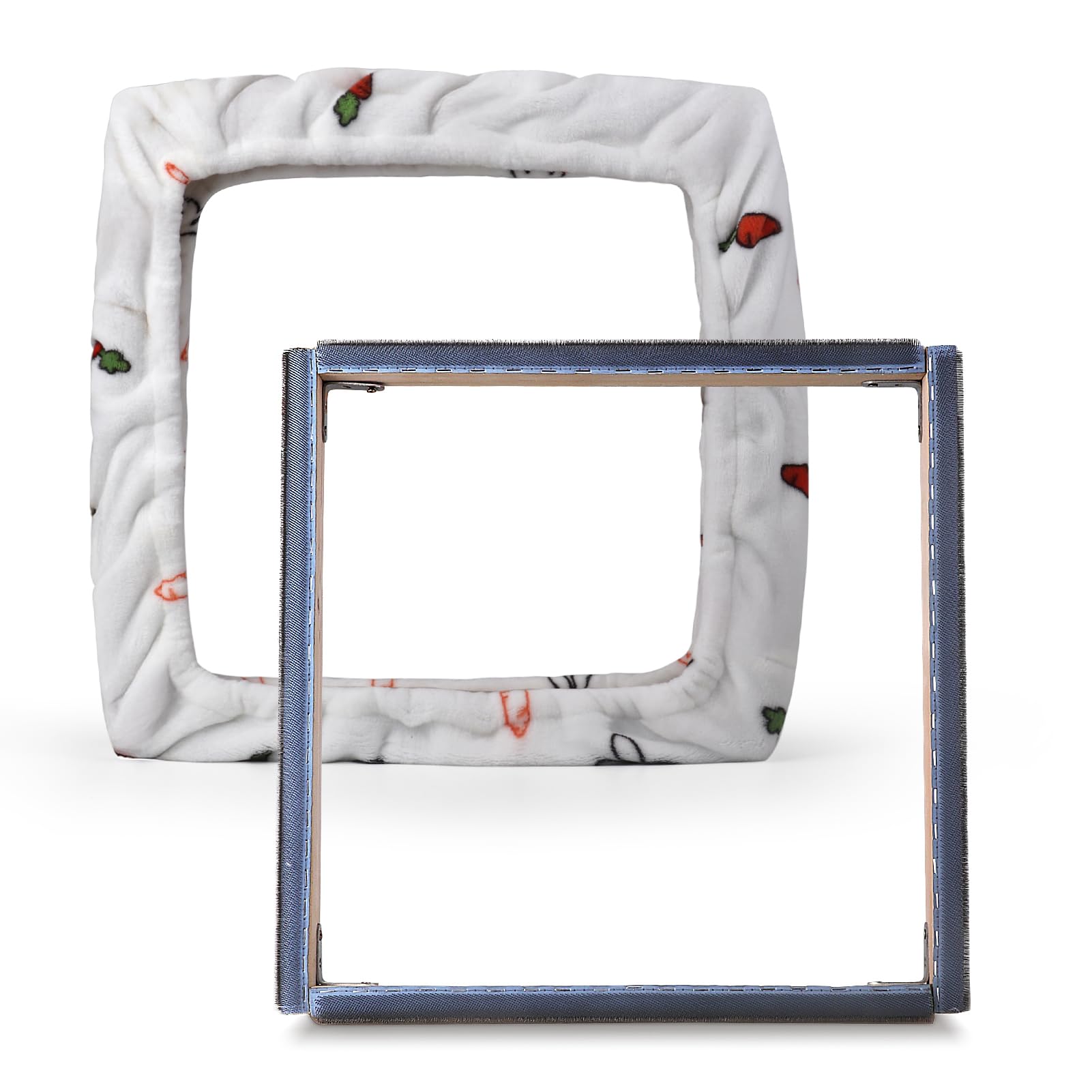 JTVTW Cadre à bandes de préhension Gripper Strip Frames Punch Needle Hooking Frame avec couvercle 30 x 30 cm (blanc)