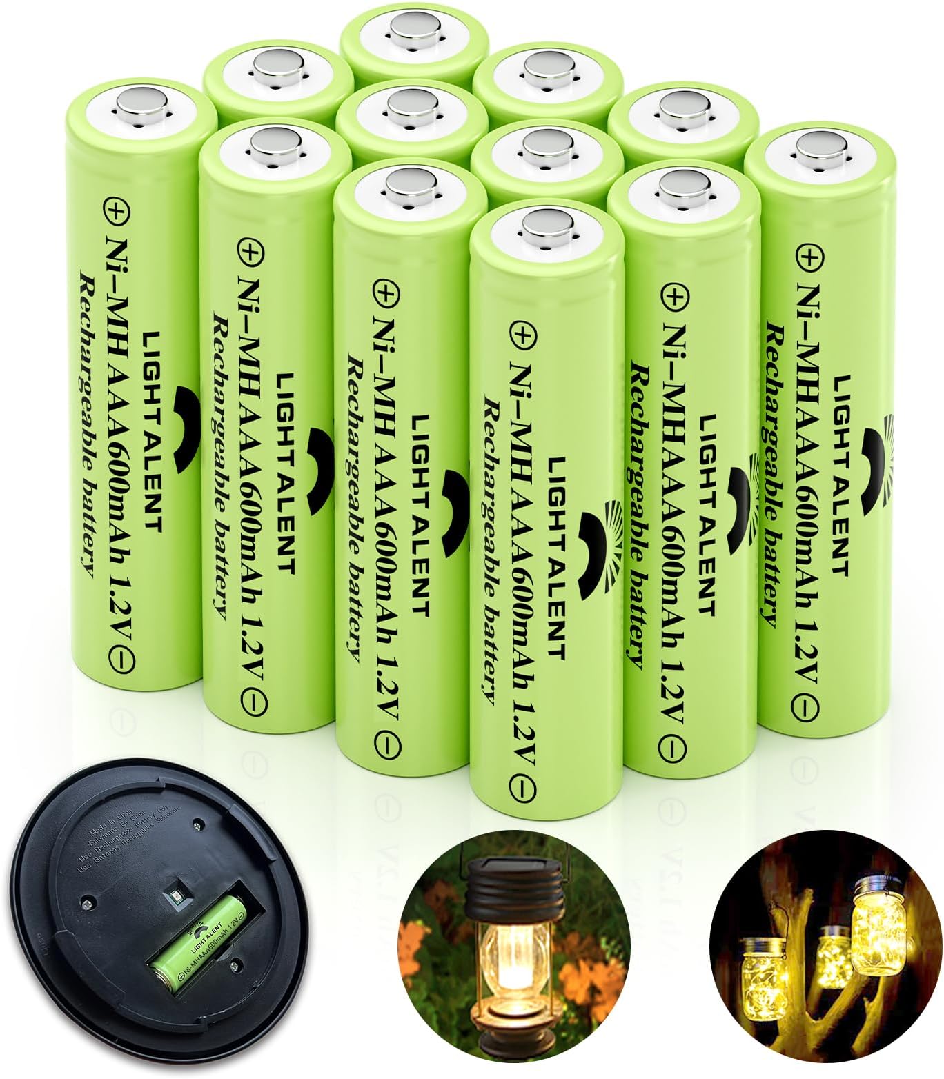 Amazon Basics 12Pack Rechargeable AAA NiMH HighCapacity