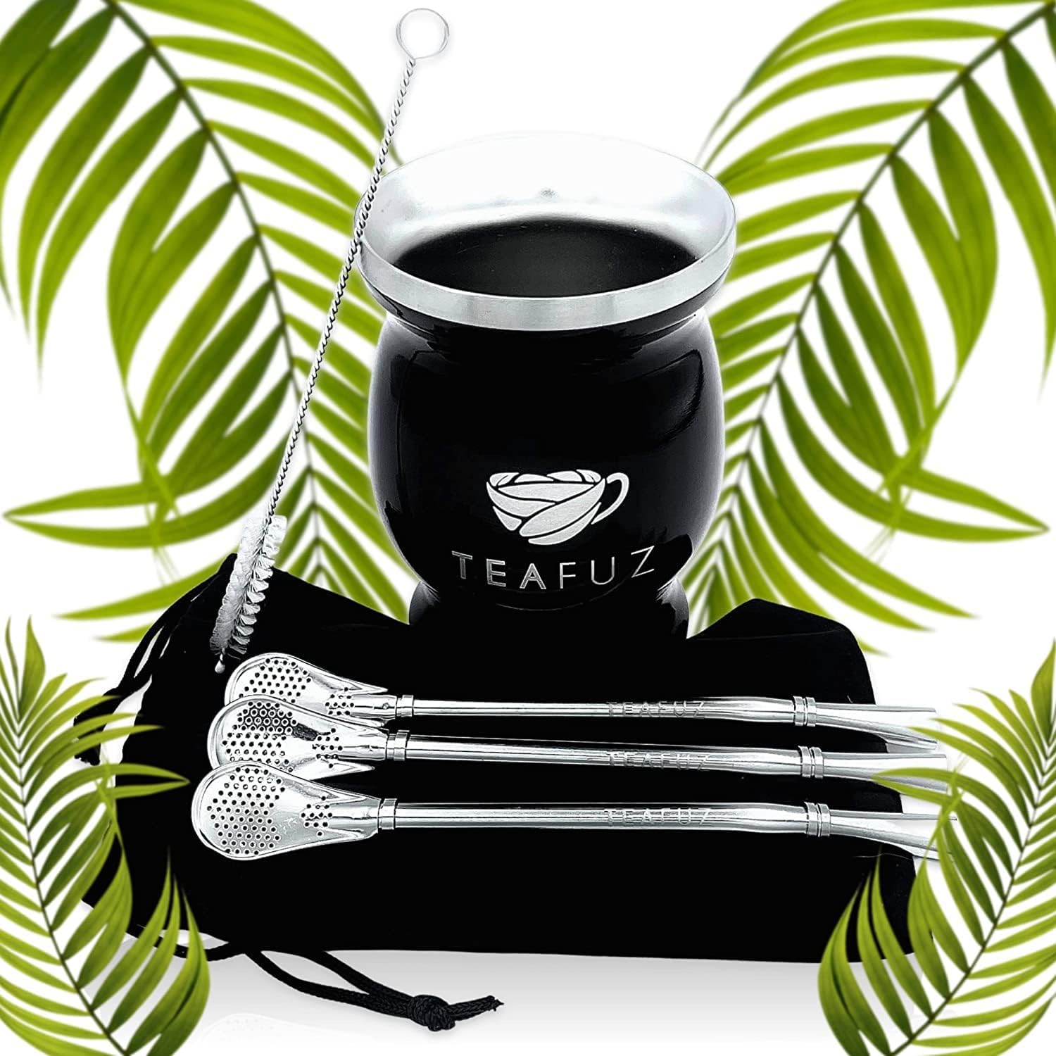 Set Tazza Mate In Acciaio Inox Huamirra 240 Ml - Con Cucchiaio, Spazzola E CanNUccia | Doppio Isolamento Per Bevande Calde E Fredde - Foto 8