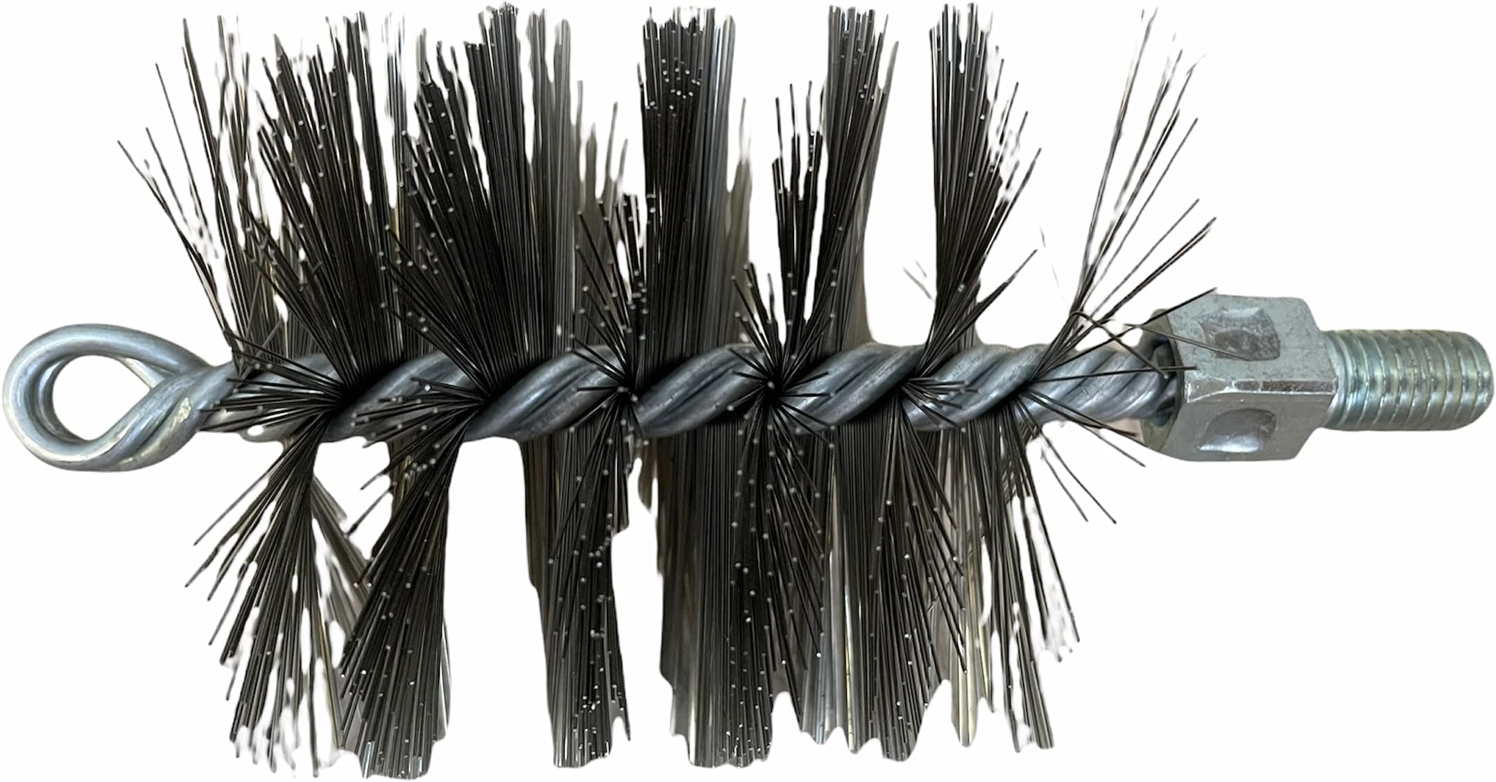 Scovolo Rotondo In Acciaio Per Pulizia Camini | Setole Piatte | Gancio E Filettatura M12 | Diametri 12-50cm - Foto 4