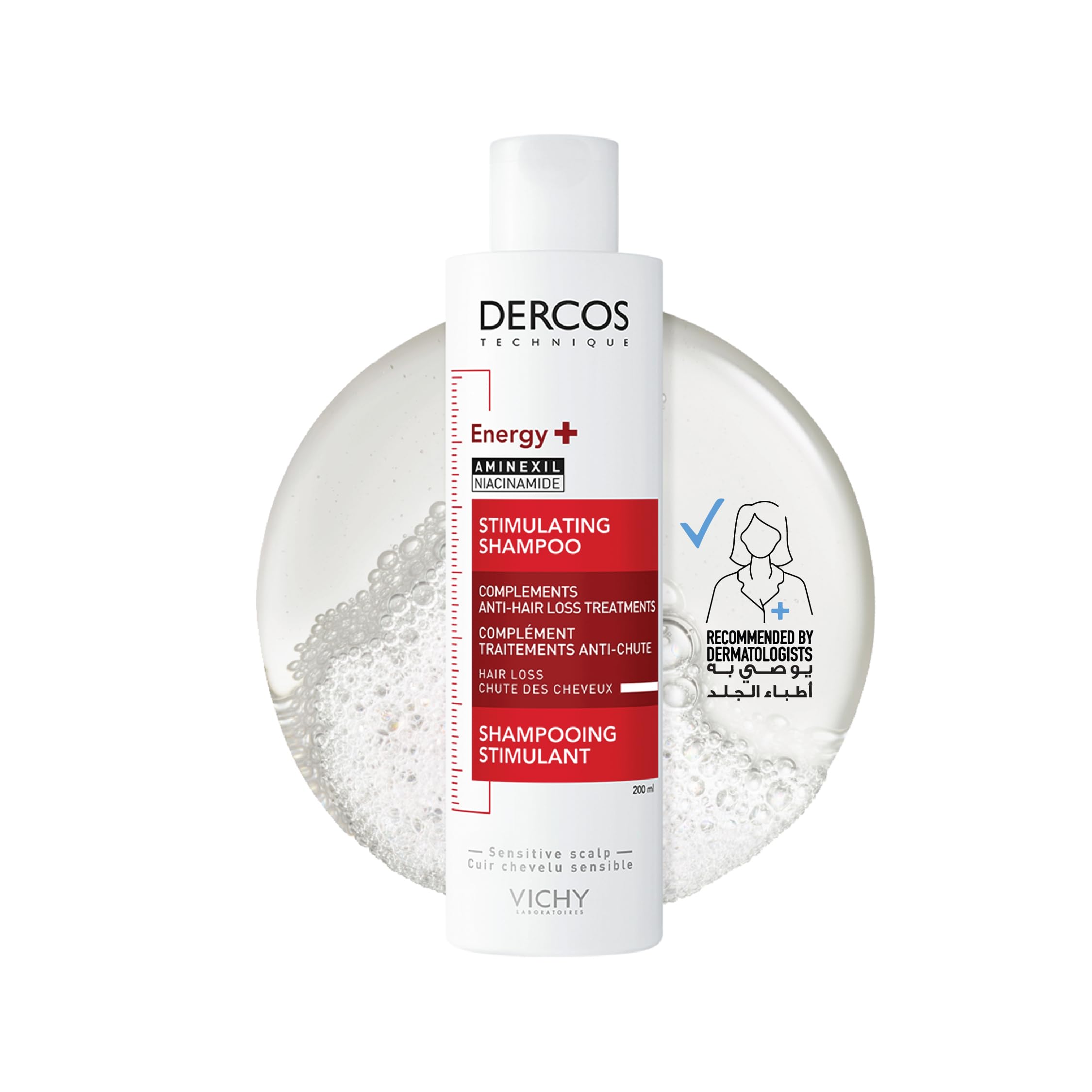 VICHYDercos Energy + Stimulating and Anti Hair Loss Shampoo with Aminexil 200ml