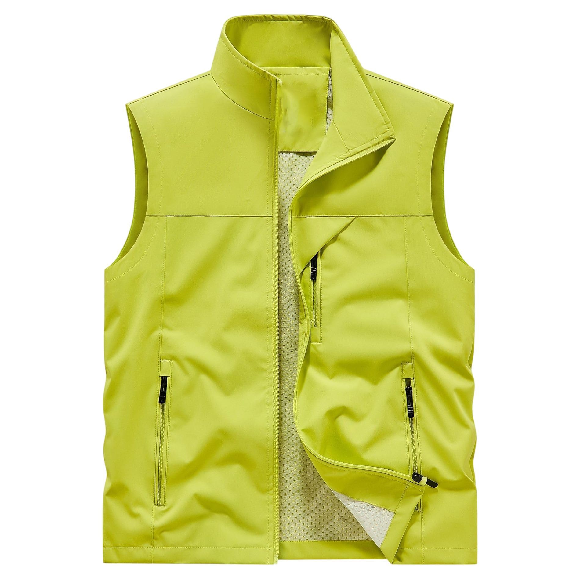 Chaleco cargo cuello alto y cremallera con diseño multibolsillos funcional 7