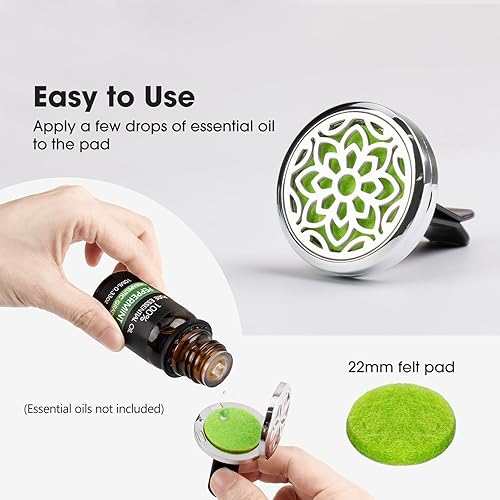 Miniatura 3 de ttstar Clip de ventilación para difusor de automóvil, 1.181in para aromaterapia, aceite esencial para automóvil, clips de ventilación (3 clips de