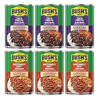 Vista 1 de Bush's Best Frijoles Horneados, Sidekicks Paquete Variado, Frijoles Pintos Southwest Zest (15 oz), Frijoles Negros Taco Fiesta (15.1 oz)