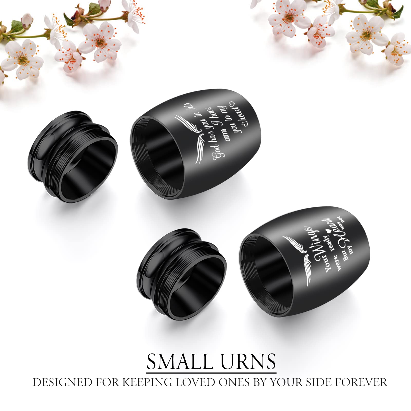 Small Urn Set of 2, Stainless Steel Mini Urn Set, Small Keepsake Urn for Human Ashes Mini Urn for Human Ashes Keepsake