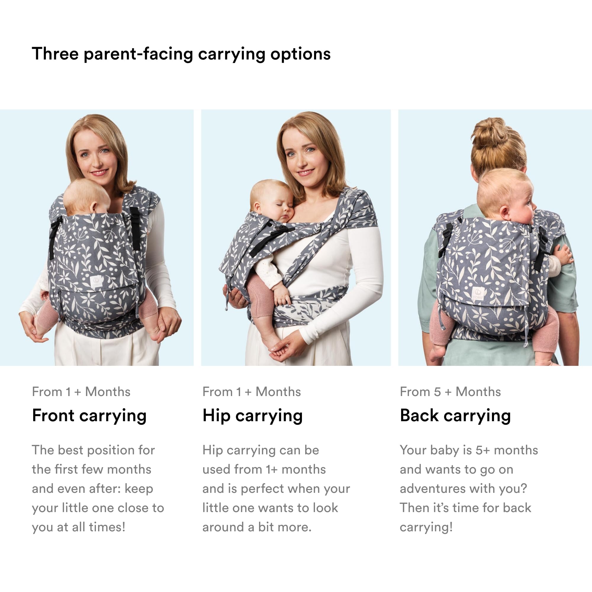 Stokke Limas Carrier Plus, Espresso Brown, 2023 Version (OCS), Half-Buckle Baby Carrier, Three Carrying Options - Image 4