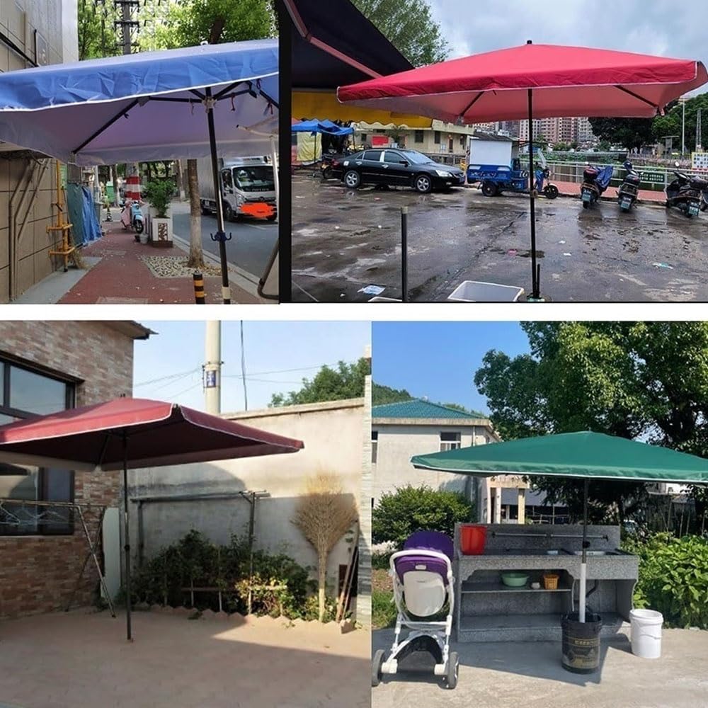 Funda cuadrada de repuesto para paraguas de 2 x 2 m, 2,5 x 2,5 m, 3 x 3 m, toldo azul para sombrillas de mercado con 4 varillas, tela impermeable para exteriores (3,2 x 2,5 m)