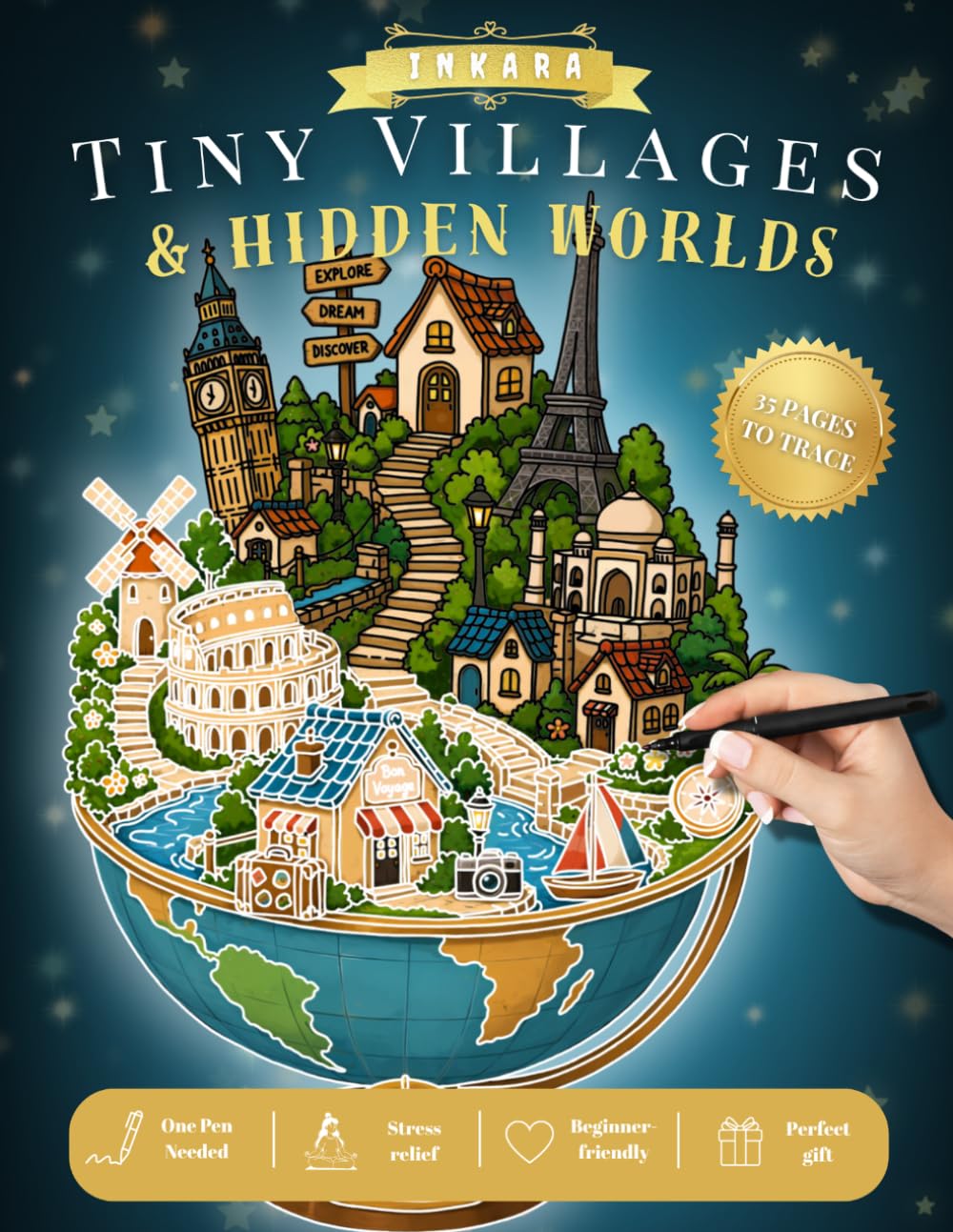 INKARA - Tiny Villages & Hidden Worlds: Trace Cozy Miniature Villages, Tiny Houses, Charming Shops, Hidden Worlds & Extraordinary Giant Objects (Tiny Worlds)