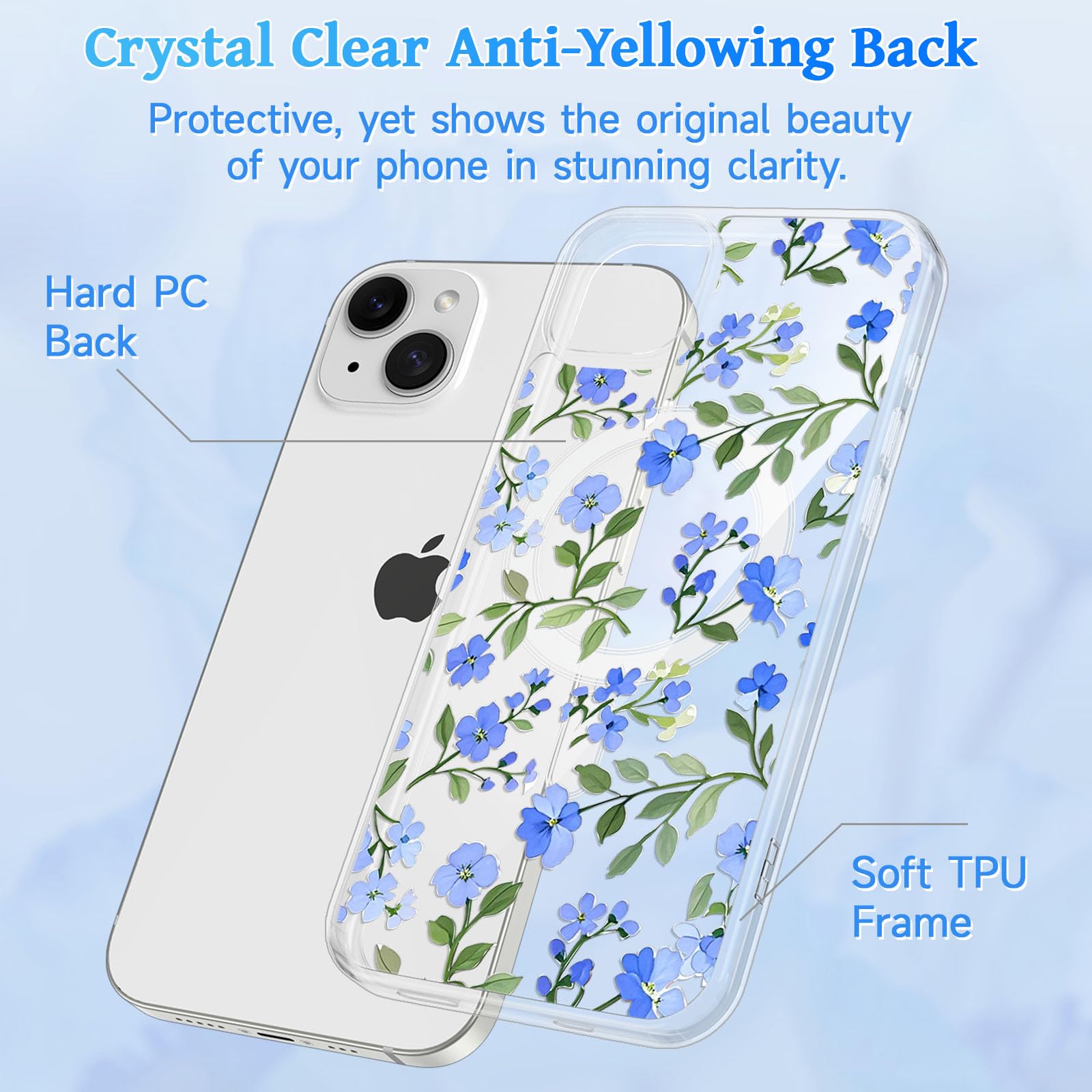 花柄デザイン iPhone14ケース マグネット式 Amazon.co.jp: EYZUTAK iPhone 13/iPhone 14 用 ケース MagSafe対応