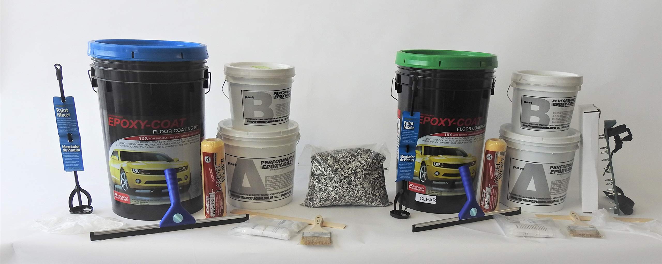 Epoxy Floor Kit with Clear Top Coat EpoxyCoat Full Kit Taupe up to