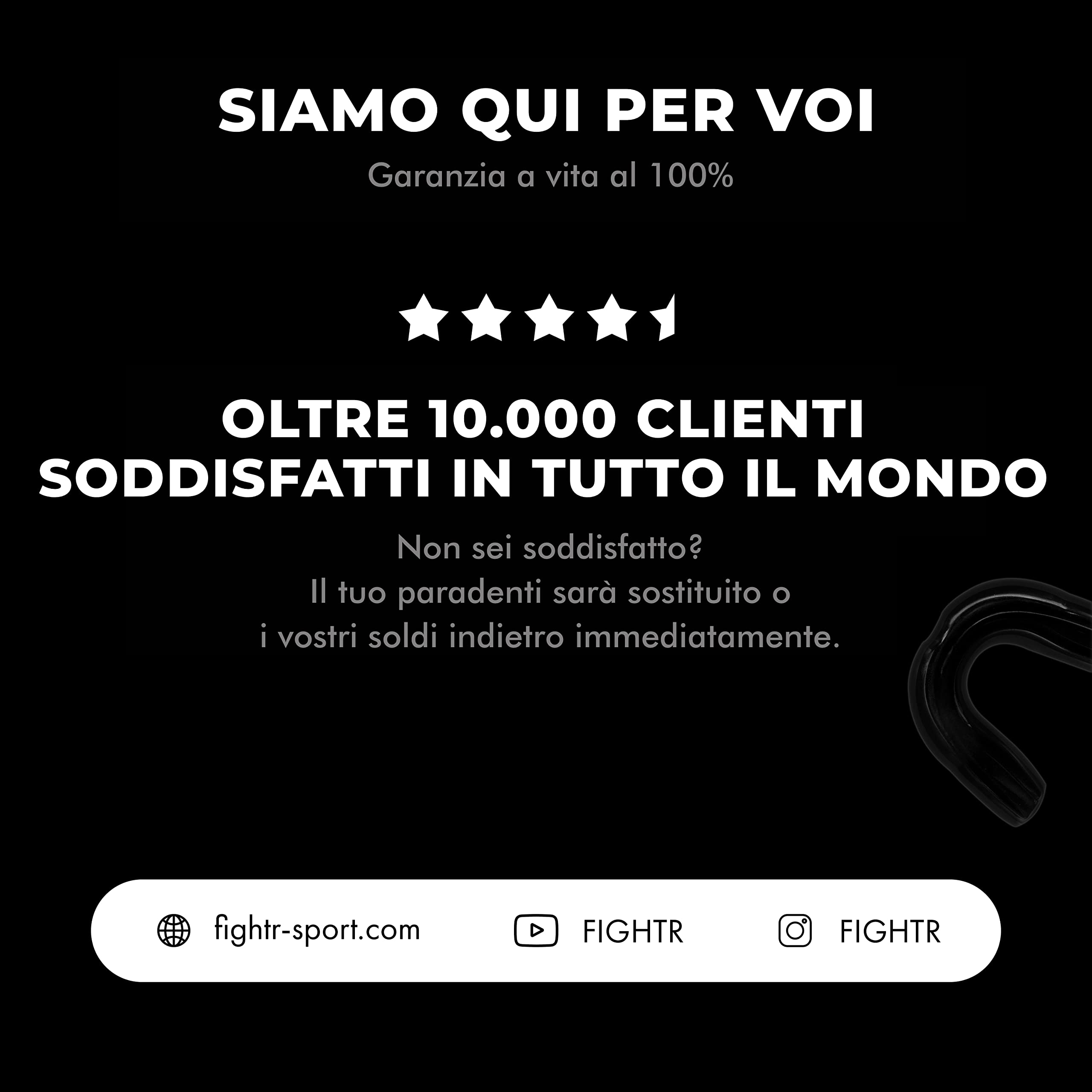 FIGHTR® Premium paradenti – respirazione ideale e facilmente regolabile | paradenti sportivi per boxe, MMA, Muay Thai, Hockey e arti marziali | con scatola igienica